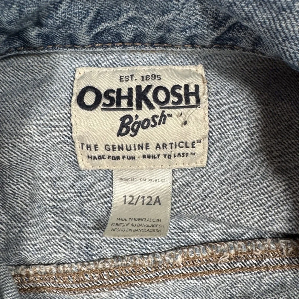 OshKosh B'gosh Classic Denim Jacket 12/12A Blue Light Wash Cotton